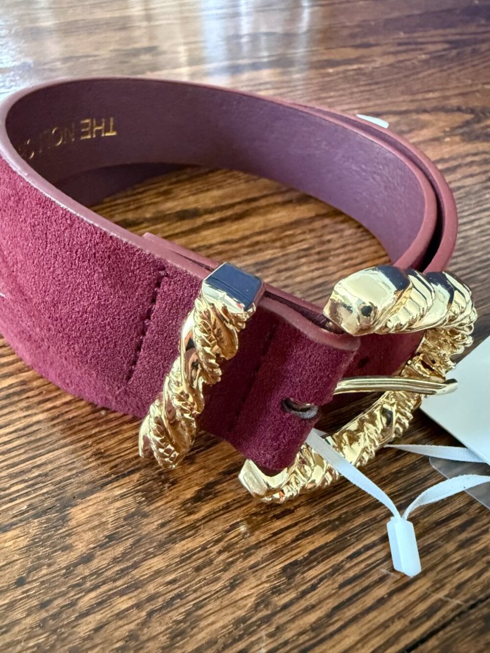 NWT Merlot Samantha Belt with gold buckle - The Noli Shop - Picture 3 of 9